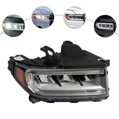 Right Led Headlight Headlamp Replacement Chrome Housing For 2020 2023 Gmc Acadia Ebay In 2023