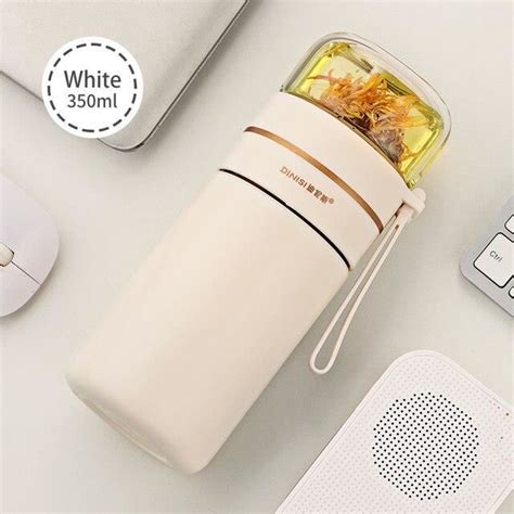 Gourde Bidon White Bouteille Thermos En Acier Inoxydable Flacon Th