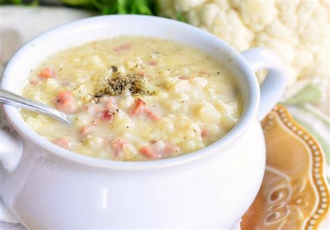 Creamy Cauliflower Ham And Cheese Soup John Doran Copy Me That