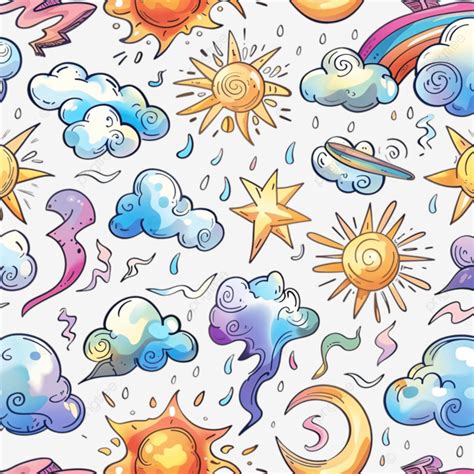 Kinds Of Weather Pattern Cartoon Style Kind Weather Pattern Png