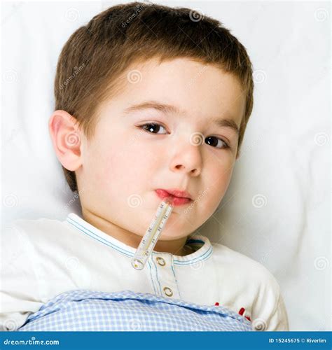Child with Flu and Fever stock image. Image of epidemic - 15245675