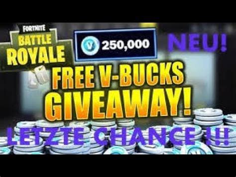 V Bucks Gewinnspiel Letzte Chance Fortnite Battle Royal