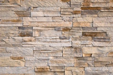 Stone Wall, Beige Bricks Background | Stock image | Colourbox