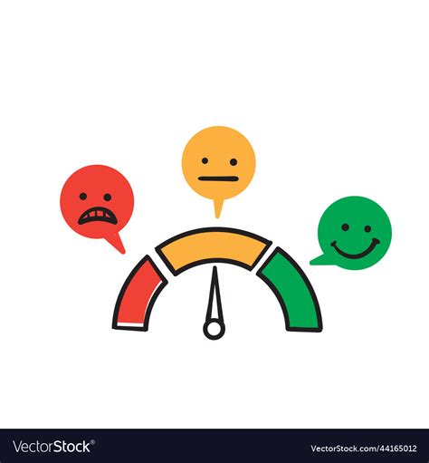 Hand drawn doodle emotion analysis meter Vector Image