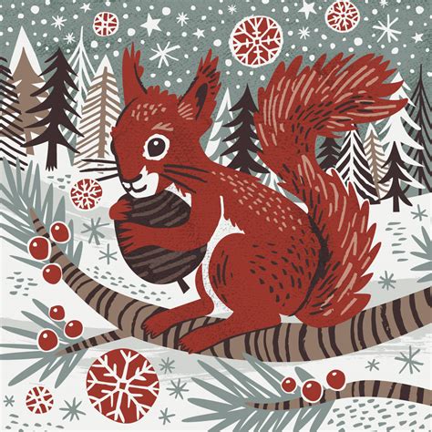 Red Squirrel Matt Johnson Illustration