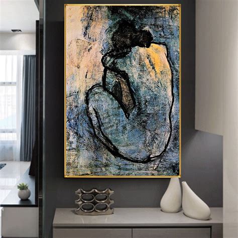 Blue Nude By Pablo Picasso Famous Painting Large Canvas Etsy