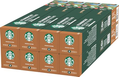 Starbucks House Blend By Nespresso Torréfaction Ambrée Capsules De Café 8 X 10 80 Capsules