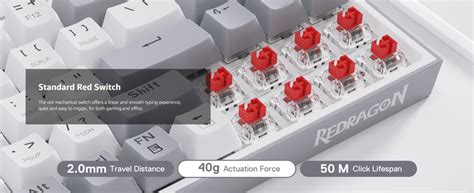 Redragon K Pollux Wired RGB Hot Swappable Gaming Keyboard Free Mod Plate Mounted PCB