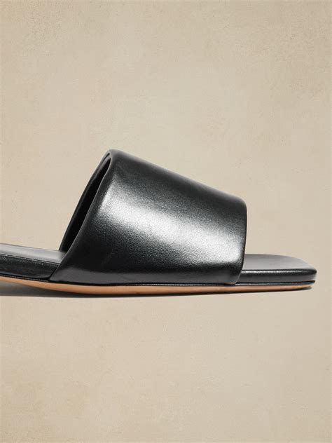 Lucca Leather Slide Sandal Banana Republic