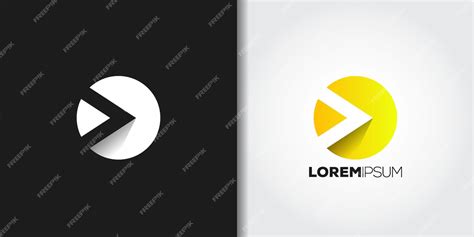 premium vector yellow circle logo