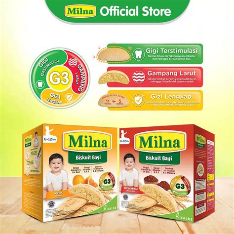 Jual Milna Biskuit Bayi Gr Biskuit Rusk Biskuit Mpasi Cemilan Anak