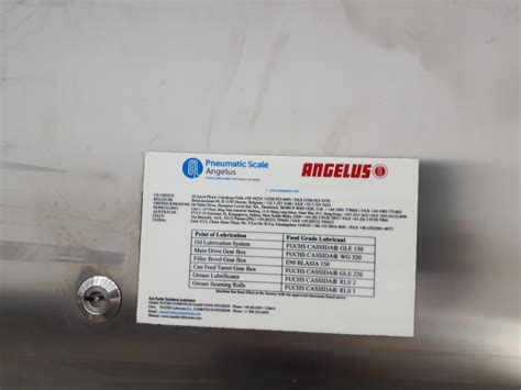 Used Pneumatic Scale Angelus 4v Atmospheric 4 Head Rotary Can Seamer