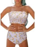Buy Aleumdr Womens Pieces Bandeau Bikini Swimsuits Off Shoulder High Waist Bathing Suit Online