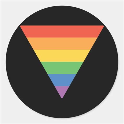 Gay Pride Rainbow Triangle Classic Round Sticker Zazzle