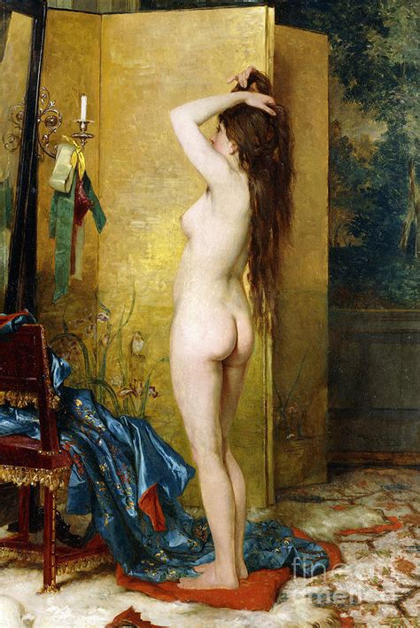 A Standing Nude Painting By Frans Verhas Fine Art America
