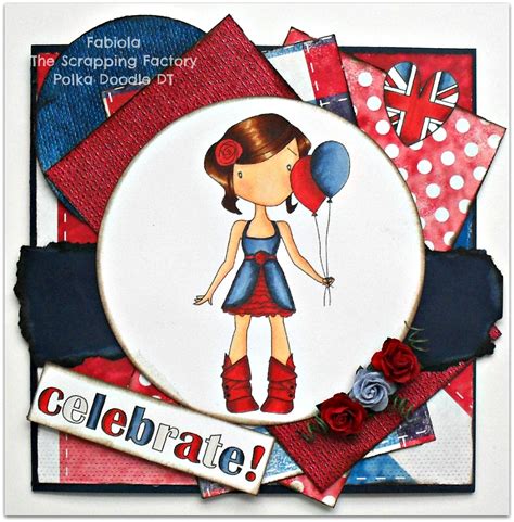 Polkadoodles Crafting Challenge Week 28 Very British Olympics Red