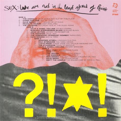 Various Sex We Are Not In The Least Afraid Of Ruins Vinyl At Juno Records