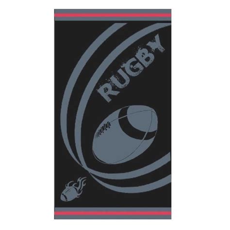 Serviette De Bain Drap De Bain Drap De Plage Rugby Black X Cm