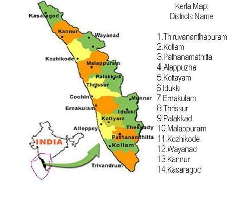 Kerala PSC Adda: Facts about 5 Districts of kerala in pdf format