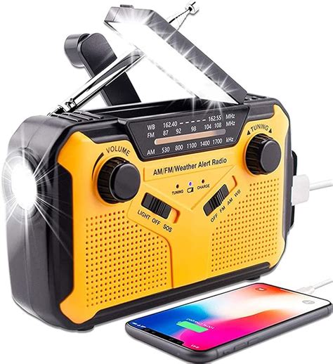 Radio D Urgence Manivelle Solaire Usb Radio Manivelle