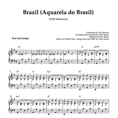 Partitura Da Aquarela Do Brasil Braincp