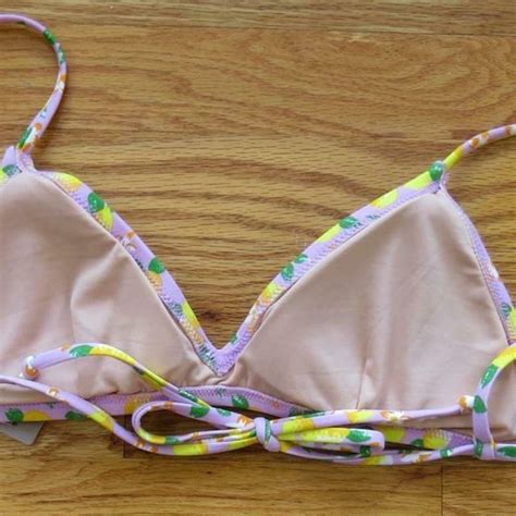 J Crew Swim Jcrew French Cross Back Bikini Top Lemon H8256 Poshmark