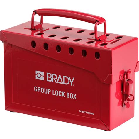 Brady Red Metal Portable Group Lockout Box Gme Supply