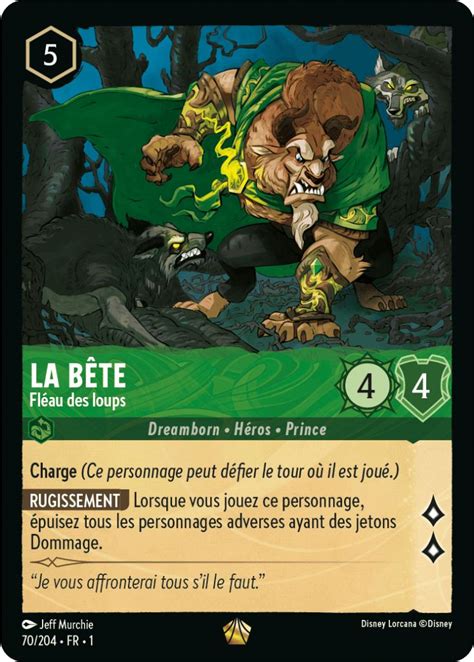 Beast Wolfsbane Disney Lorcana Tcg Disney Cards Disney Drawings Beast