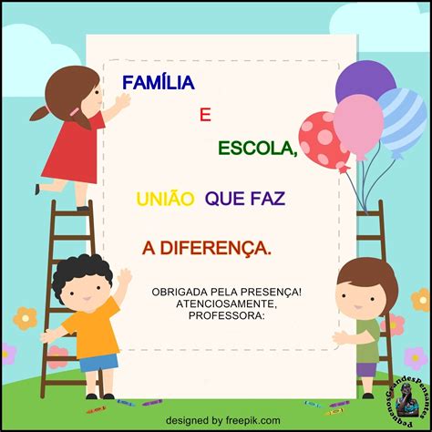 Mensagem Para Os Pais Em Reunião