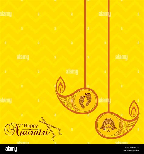 Illustration Of Navratri Utsav Greeting Card Stock Vector Image Art