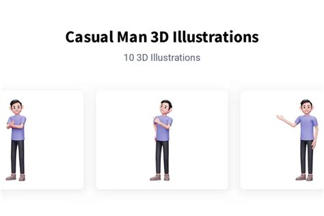 Premium Casual Man With Green Screen 3d Illustration Pack From People 3d Illustrations