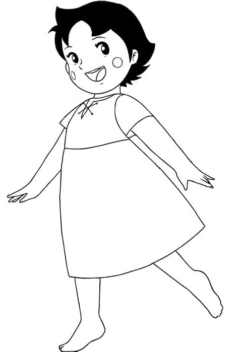 Coloriage Adorable Heidi T L Charger Et Imprimer Gratuit Sur