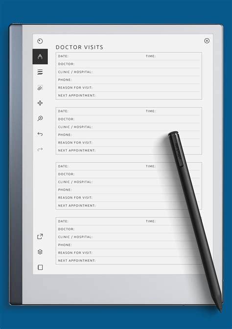 Download Printable Doctor Visits Template Pdf