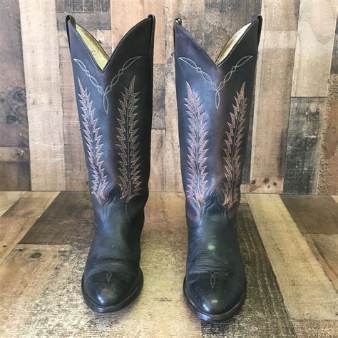 Cowtown Vintage Tall Biltrite Sole Cowboy Boots Mens Gem