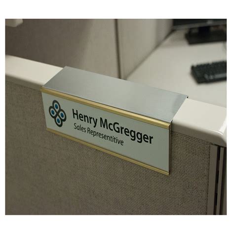 Cubicle Nameplate Holder 8 X 2