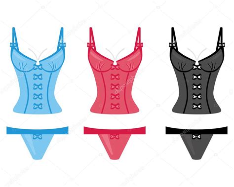 Lingerie Em Fundo Branco Vetor De Stock Kle555 3439714