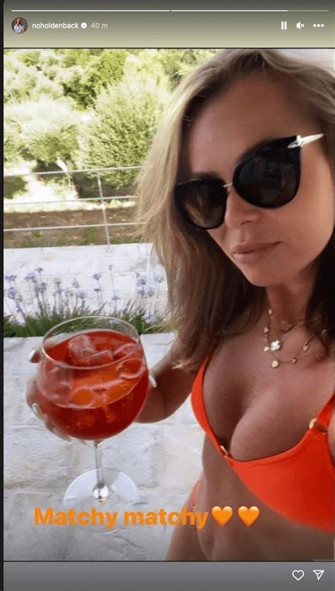 A Romantic Getaway Puts Amanda Holden At Risk Of An Instagram Ban As She Strips To A Tiny Bikini