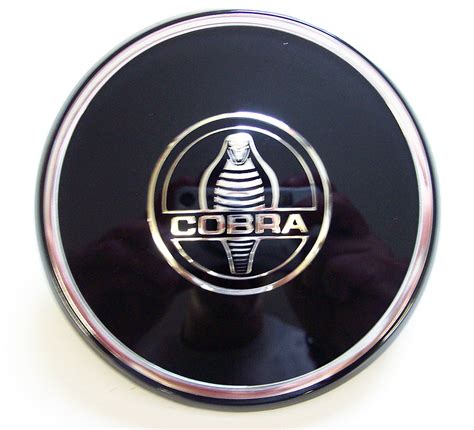 Shelby Cobra Black And Silver Steering Wheel Emblem