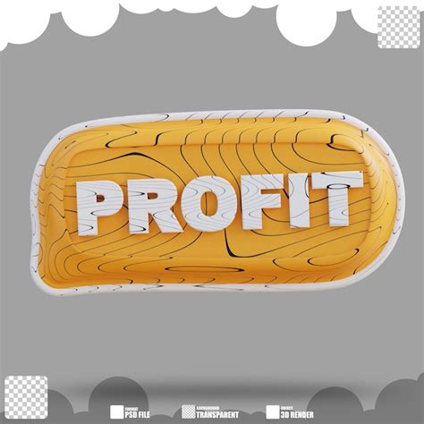Premium PSD | 3d illustration of business profit 4