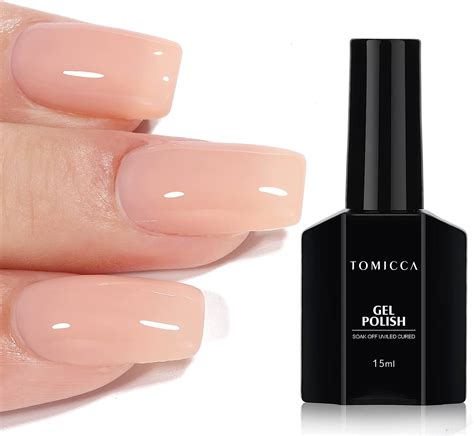 TOMICCA Nude Gel Polish Nude Pink Gel Nail Polish Translucent Jelly Gel Nail Polish Soak Off