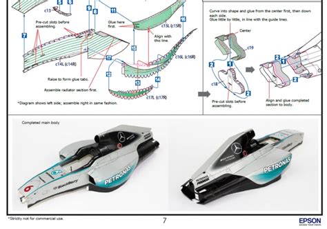 Itwire Make Your Own Papercraft Epson Mercedes F1 Racer