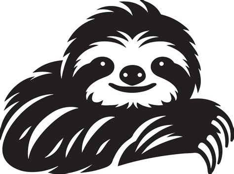 Sloth Black And White Vector Illustration 42160929 Vector Art At Vecteezy