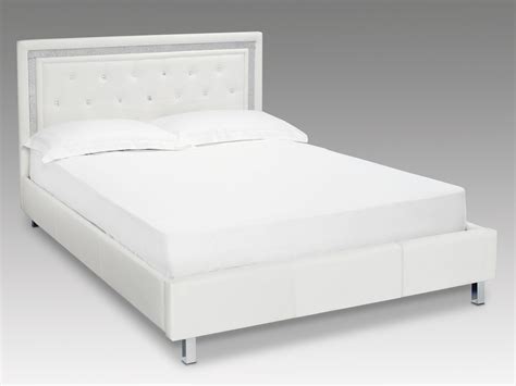 LPD Crystalle White Faux Leather Bed Frame - AAA Beds
