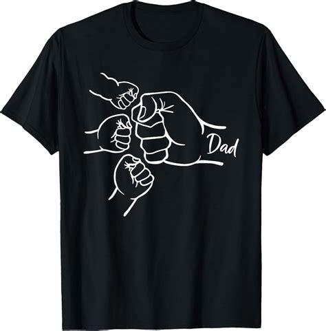 Hot Trending T Shirt With Fist Bump Dad Of Three Father Of 3 Daddy Happy Father S Day Walmart