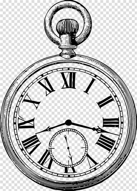 Pocket Watch Drawing Pendant Transparent Background PNG Clipart