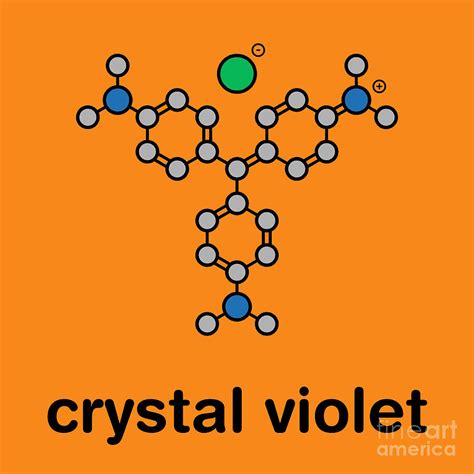 Crystal Violet Molecule 3 By Molekuulscience Photo Library