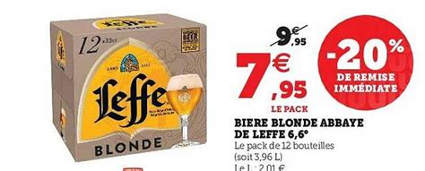 Promo Bi Re Blonde Abbaye De Leffe Chez Super U Icatalogue Fr