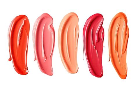 Premium Ai Image Close Up Of Lipstick Swatches Including Red Nude And Orange Shades With A