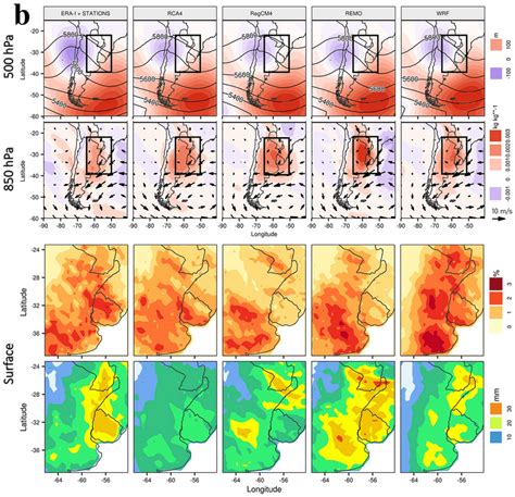 Composites During Extreme Precipitation Events Of Geopotential Height