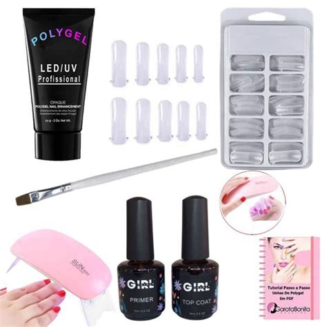 Kit Alongamento Unhas Molde F Cabine Sun Mini Led Manicure Garota